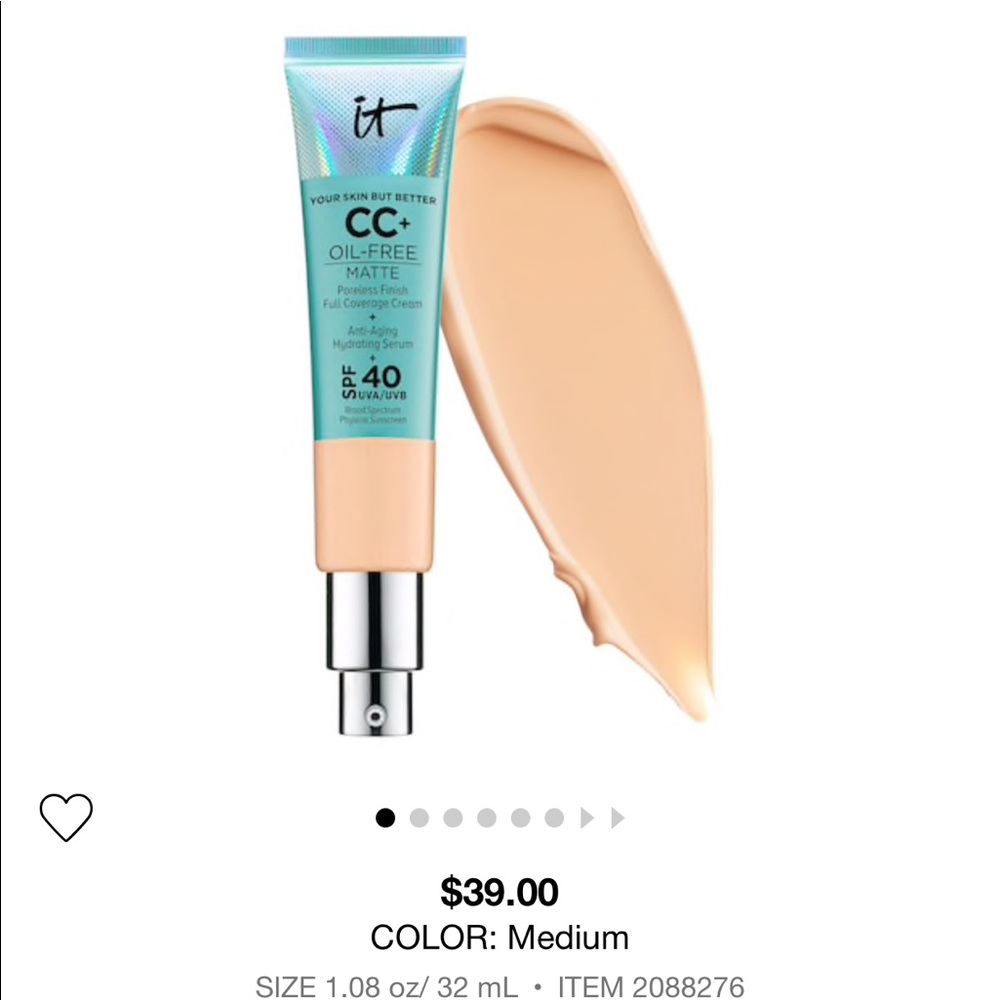 IT COSMETICS CC+ Cream Oil-Free Matte with SPF 40